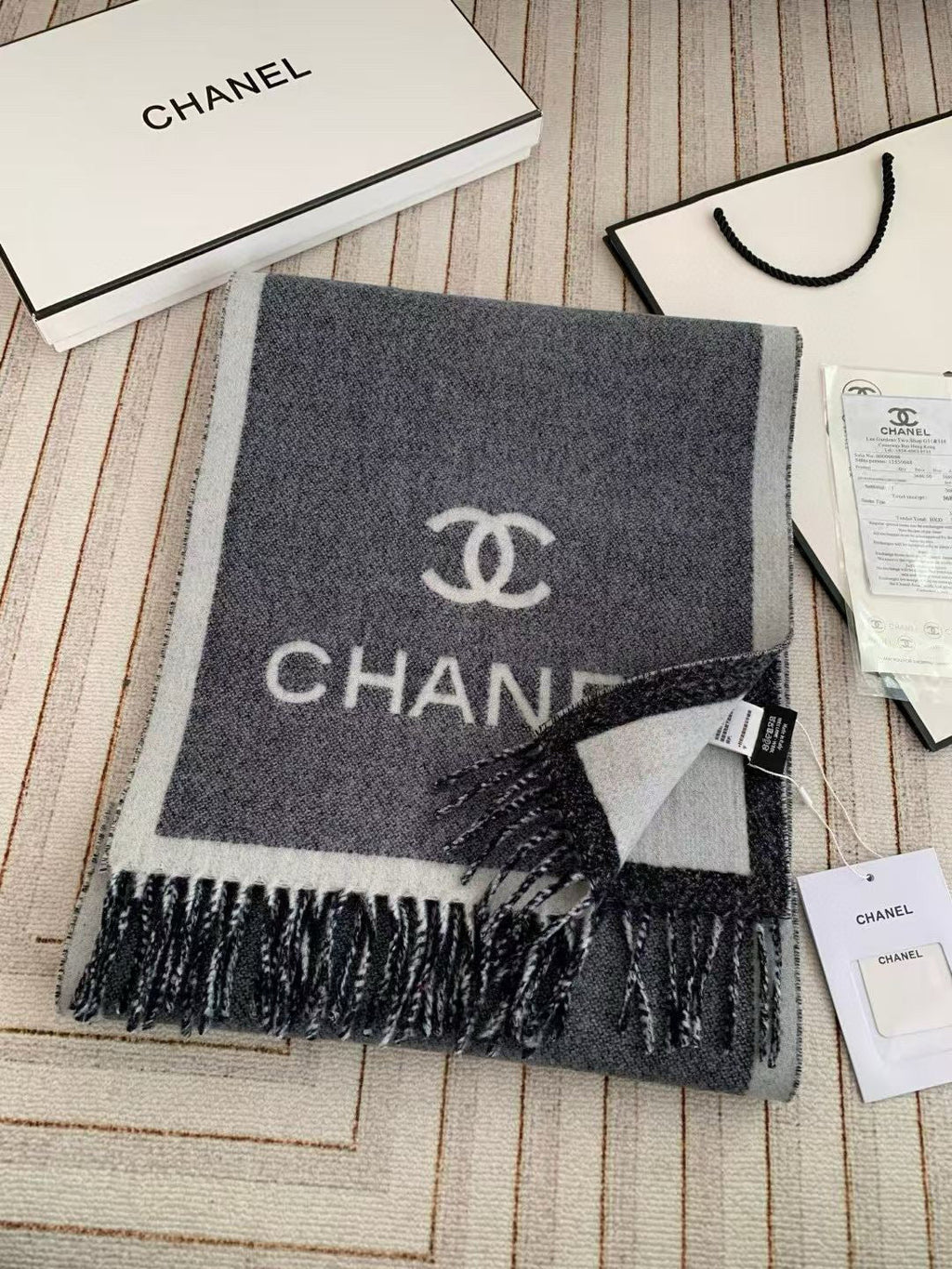 CHANEL 25S SCARF 180 CM IN CASHMERE 943987