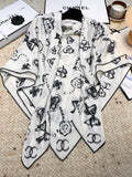 CHANEL 25S SCARF 140 CM IN CASHMERE SILK 943923